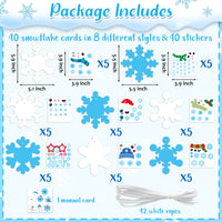 3sscha 123Pcs Snowflake Christmas Craft Kit for Kindergarten Kids DIY Winter Art Craft Make Your Own Snow Flakes Set Sticker Handmade Artwork Project Classroom Home Holiday Activity Party Favor Decor