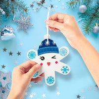 3sscha 123Pcs Snowflake Christmas Craft Kit for Kindergarten Kids DIY Winter Art Craft Make Your Own Snow Flakes Set Sticker Handmade Artwork Project Classroom Home Holiday Activity Party Favor Decor