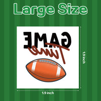 3sscha 144Pcs Football Temporary Tattoos for Kids 2 Inch Sport Theme Non-Toxic Waterproof Body Stickers Art Decal American Football Lover Game Time Gift Decoration Bag Fillers Party Favor Supplies