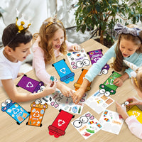3sscha 42 Packs Creative Learn to Recycle Craft Kit for Kids - DIY Trash Can Garbage Bin Recycling Sticker Activity Environmental Education for Earth Day Art Project Classroom Home Party Supplies
