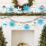 3sscha 123Pcs Snowflake Christmas Craft Kit for Kindergarten Kids DIY Winter Art Craft Make Your Own Snow Flakes Set Sticker Handmade Artwork Project Classroom Home Holiday Activity Party Favor Decor