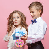 3sscha 123Pcs Valentine's Day Sweet Treat Craft Kit for Kids - DIY Make Your Own Dessert Card Bulk Self-Adhesive Sticker Handmade Artwork Valentine Decor Classroom Home Activity Party Favor Supplies