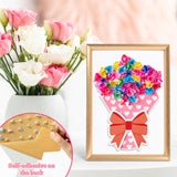 3sscha 12 Packs Flower Bouquet Poking Craft Kit - Mother's Day Creative DIY Poke Fabric Art Set for Kids Teacher Appreciation Gift Party Favor Decoration School Classroom Rewards Activity Supplies