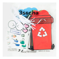 3sscha 42 Packs Creative Learn to Recycle Craft Kit for Kids - DIY Trash Can Garbage Bin Recycling Sticker Activity Environmental Education for Earth Day Art Project Classroom Home Party Supplies