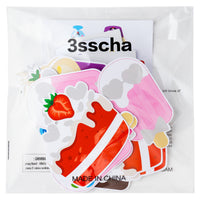 3sscha 123Pcs Valentine's Day Sweet Treat Craft Kit for Kids - DIY Make Your Own Dessert Card Bulk Self-Adhesive Sticker Handmade Artwork Valentine Decor Classroom Home Activity Party Favor Supplies
