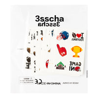 3sscha 144Pcs Football Temporary Tattoos for Kids 2 Inch Sport Theme Non-Toxic Waterproof Body Stickers Art Decal American Football Lover Game Time Gift Decoration Bag Fillers Party Favor Supplies