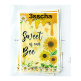 3sscha 50Pcs Bee Party Favor Bags Sweet As Can Bee Plastic Waterproof Goodie Bag Sunflower Yellow Rectangular Gift Bags for Kids Birthday Baby Shower Decoration Party Favor Supplies