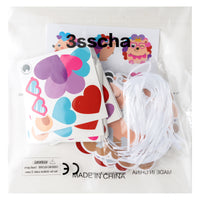 3sscha 123Pcs Valentine's Day Hedgehog Craft Kit for Kids - Make Your Own Heart Card Bulk Set DIY Self-Adhesive Sticker Handmade Valentine Art Project Classroom Home Activity Holiday Party Favor Decor