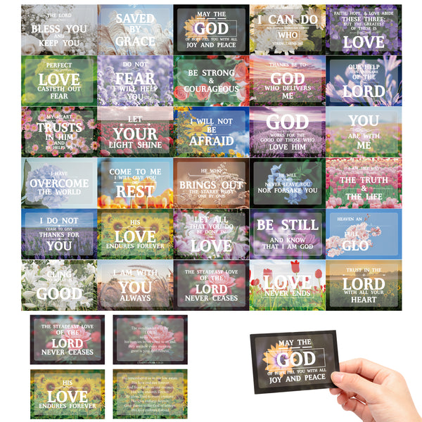 3sscha 120Pcs Bible Verses Cards Scripture Prayer Card with Inspirational Encouraging Words 3.5 x 2 Inches Bulk Motivational Religious Christian Gift for Woman Man Church Holy Weekend Pray Supplies