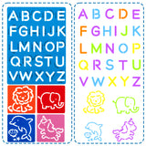 3sscha 22Pcs Alphabet Tracing Stencil Set for Kids Drawing Stencils with Color Highlighter Letters Numbers and Cute Animal Pattern Paint Boards Learn Art Craft Stencil Birthday Gift for Children