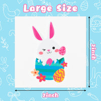 3sscha 24 Sheets Easter Temporary Tattoo for Kids 2 Inch Chicken Bunny Carrot Non-Toxic Tats Stickers Waterproof Body Sticker Art Decal Goodie Bag Fillers Spring Party Favor Supplies for Boys Girls