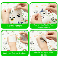 3sscha 24 Sheets Halloween Glow in Dark Temporary Tattoos for Kids 2 Inch Trick or Treat Waterproof Body Sticker with Pumpkin Ghost, Halloween Party Favor Supplies, Goodie Bag Fillers for Boys Girls
