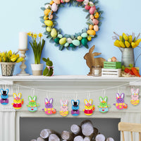 3sscha 20 Sets Easter Bunny Foam Stickers Craft for Kids Candy Rabbit Self-Adhesive Sticker DIY Handmade Artwork Project for School Classroom Home Activity, Easter Gift Spring Party Favor Decoration